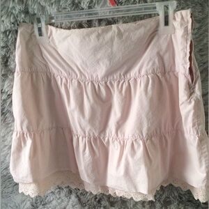 Pink lace bottom skirt
